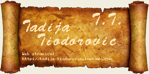 Tadija Tiodorović vizit kartica